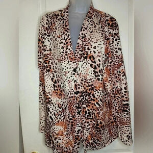 2/$30 CUDDL DUDS Timeless cozy oversized Mobwife Leopardprint‎ cardigan(#894)